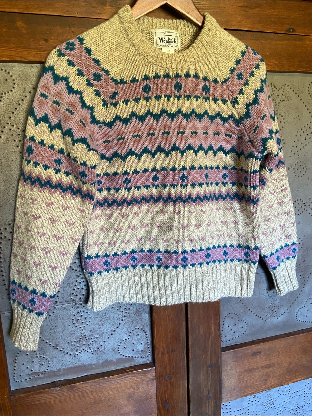 Super Rare Vintage Woolrich Sweater Fair Isle M